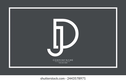 Alphabet-Buchstaben DJ oder JD Anfangslogo-Monogramm