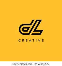 Alphabet Letters DL LD Creative Luxury Logo Initial Based Monogram Icon Vector Elements.