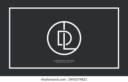 Letras del alfabeto DL o LD logotipo inicial monograma