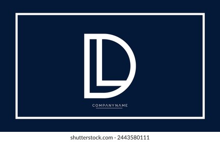 Alphabet letters DL or LD initial logo monogram