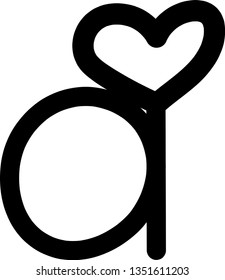 Alphabet Letters Doodle Drawing Vector Hand drawn Sketch Illustration with Heart