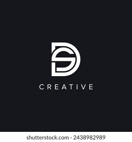Alphabet Letters DS SD Creative Logo Initial Based Monogram Icon Vector Element.