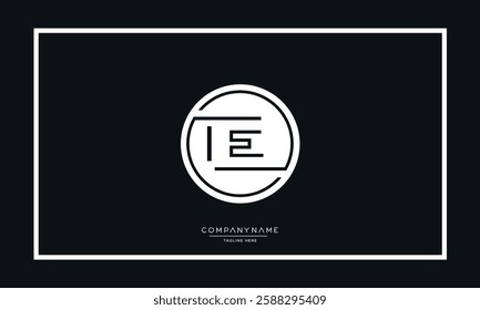 Alphabet letters E or EE Logo vector icon