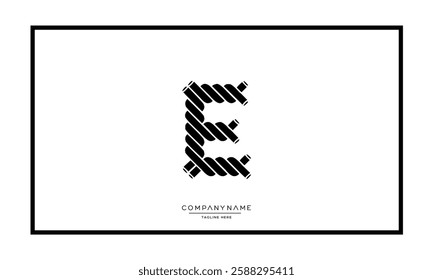 Alphabet letters E or EE Logo vector icon