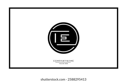 Alphabet letters E or EE Logo vector icon