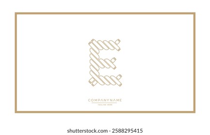 Alphabet letters E or EE Logo vector icon