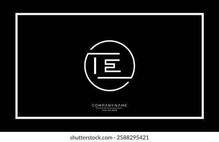 Alphabet letters E or EE Logo vector icon