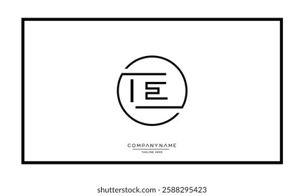 Alphabet letters E or EE Logo vector icon