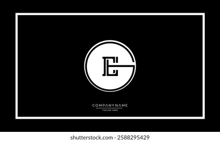 Alphabet letters E or EE Logo vector icon 