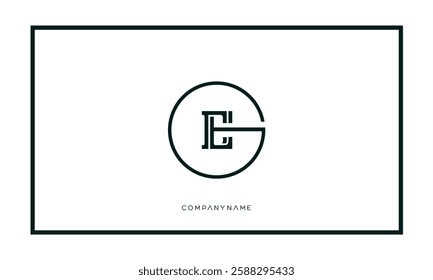 Alphabet letters E or EE Logo vector icon 