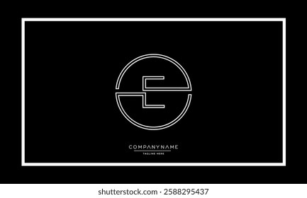 Alphabet letters E or EE Logo vector icon 