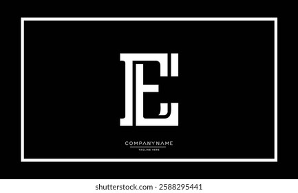 Alphabet letters E or EE Logo vector icon 