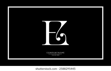 Alphabet letters E or EE Logo vector icon 