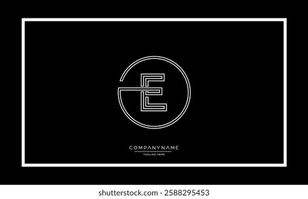 Alphabet letters E or EE Logo vector icon 