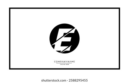 Alphabet letters E or EE Logo vector icon 