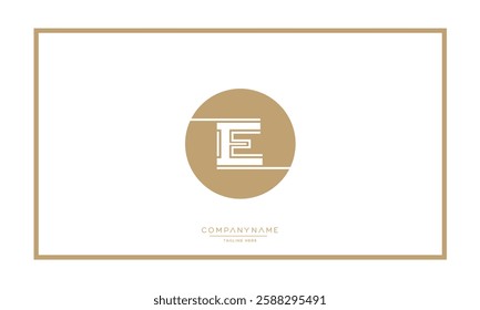 Alphabet letters E or EE Logo vector icon