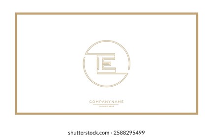 Alphabet letters E or EE Logo vector icon