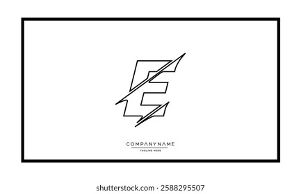 Alphabet letters E or EE Logo vector icon