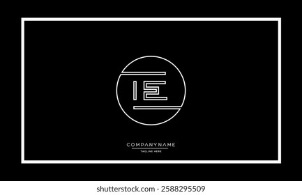 Alphabet letters E or EE Logo vector icon