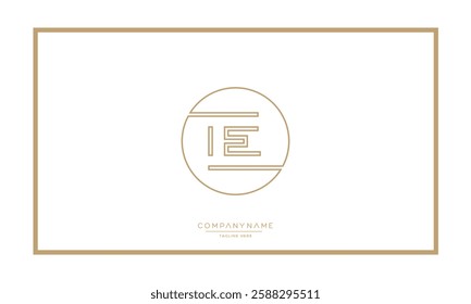 Alphabet letters E or EE Logo vector icon