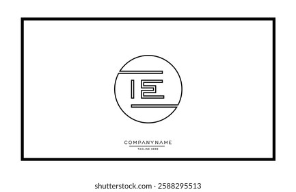 Alphabet letters E or EE Logo vector icon