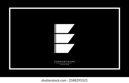 Alphabet letters E or EE Logo vector icon