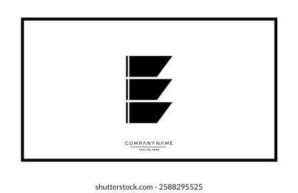 Alphabet letters E or EE Logo vector icon