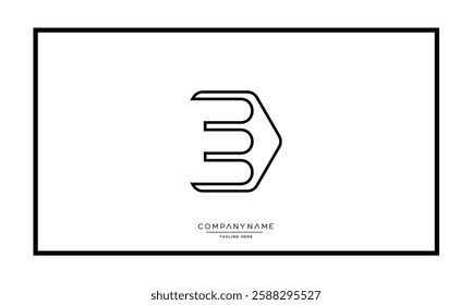 Alphabet letters E or EE Logo vector icon