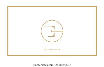 Alphabet letters E or EE Logo vector icon