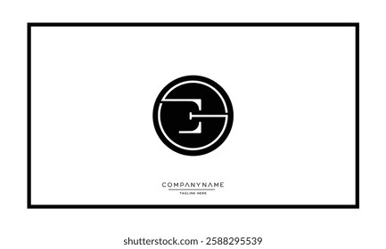 Alphabet letters E or EE Logo vector icon