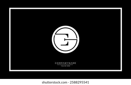 Alphabet letters E or EE Logo vector icon