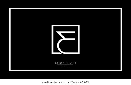 Alphabet letters E or EE Logo vector icon 