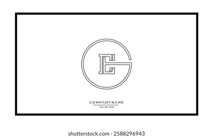 Alphabet letters E or EE Logo vector icon 