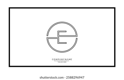 Alphabet letters E or EE Logo vector icon 