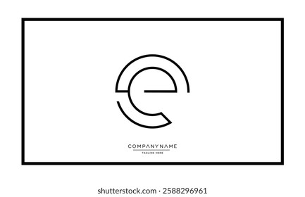 Alphabet letters E or EE Logo vector icon 