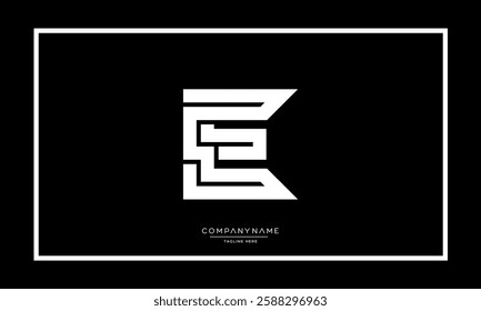 Alphabet letters E or EE Logo vector icon 