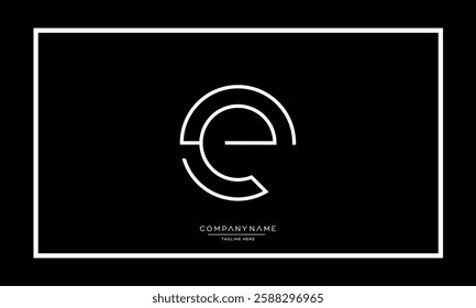 Alphabet letters E or EE Logo vector icon 