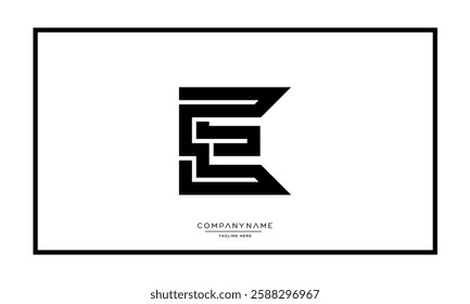 Alphabet letters E or EE Logo vector icon 