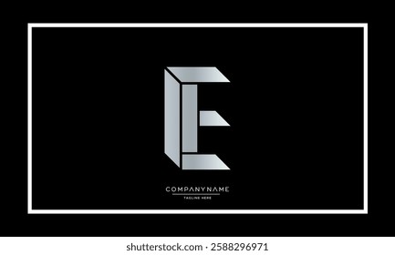 Alphabet letters E or EE Logo vector icon 