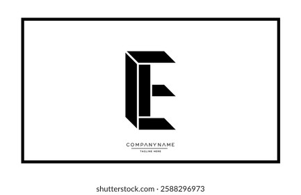 Alphabet letters E or EE Logo vector icon 