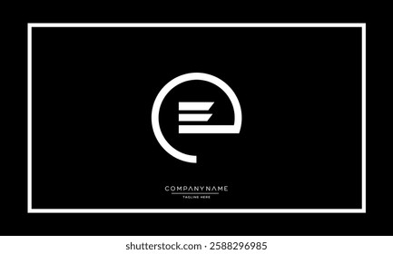 Alphabet letters E or EE Logo vector icon 