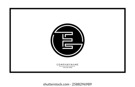 Alphabet letters E or EE Logo vector icon 