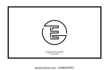 Alphabet letters E or EE Logo vector icon 