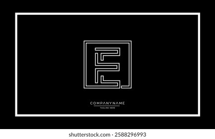 Alphabet letters E or EE Logo vector icon 