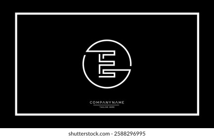 Alphabet letters E or EE Logo vector icon 