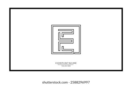 Alphabet letters E or EE Logo vector icon 