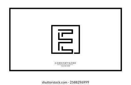 Alphabet letters E or EE Logo vector icon 