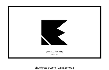 Alphabet letters E or EE Logo vector icon 