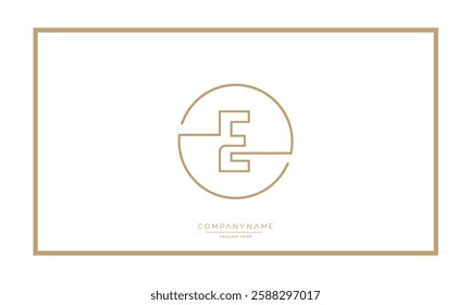 Alphabet letters E or EE Logo vector icon 