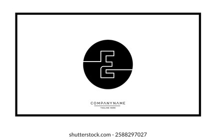 Alphabet letters E or EE Logo vector icon 